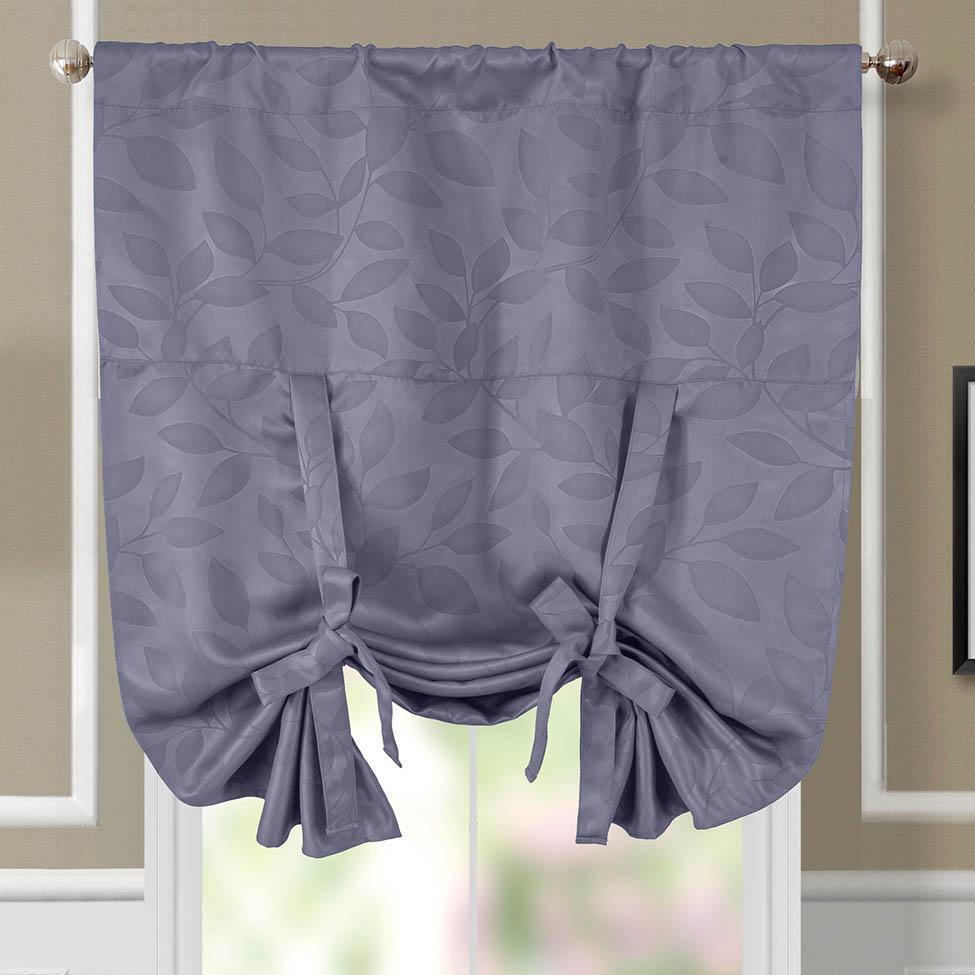 Tie Up Window Curtain Shade ( 37" W X 63" L) Virginia Rod Pocket Room Darkening