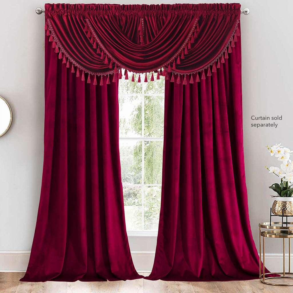 Heavyweight Velvet Waterfall Valance 57”Wx37”L (Single)