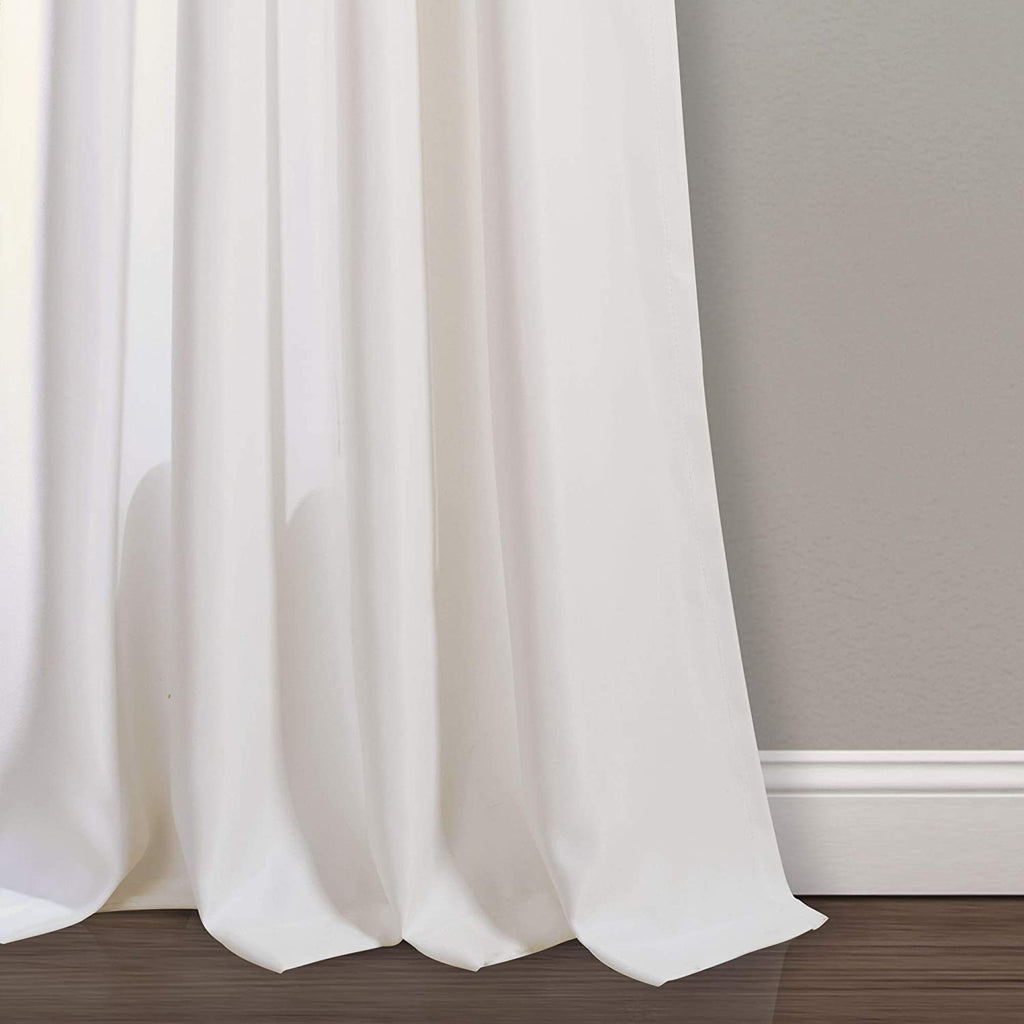 Weeping Flowers Room Darkening Curtain Panel Pair - 84 Inches Long - Yellow/Grey